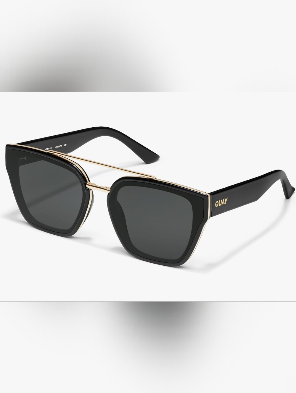 Quay Australia Black Sunglasses with Gold Trim
